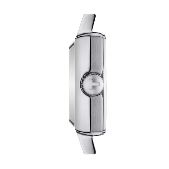 Profile view of the watch case Tissot Lovely Square 20x20mm, reference T058.109.11.036.01