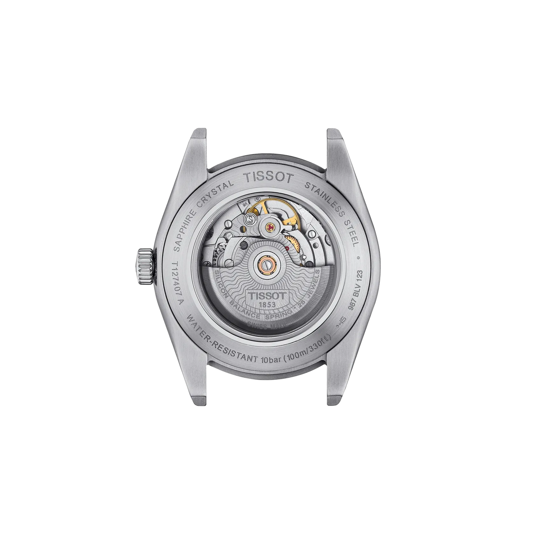 Back view of the watch case Tissot Gentleman 40mm, reference T127.407.11.091.01