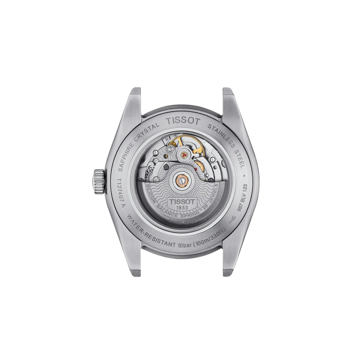 Back view of the watch case Tissot Gentleman 40mm, reference T127.407.11.091.01