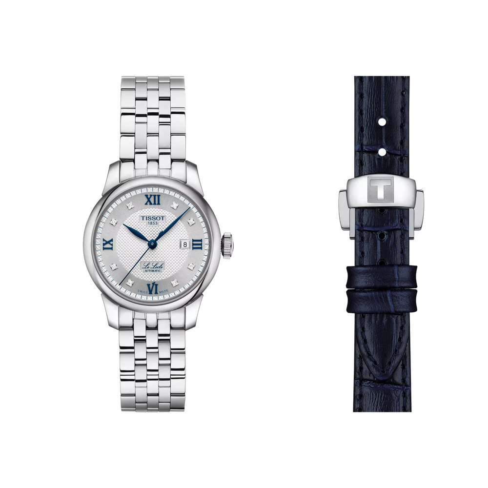 Front view of the watch Tissot Le Locle 20th Anniversary 29mm with additional bracelet, reference T006.207.11.036.01