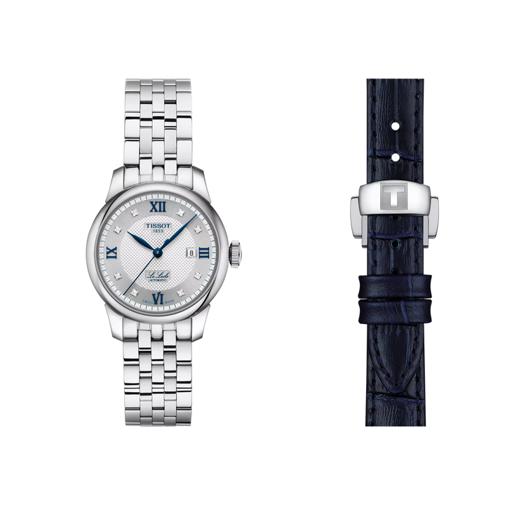 Front view of the watch Tissot Le Locle 20th Anniversary 29mm with additional bracelet, reference T006.207.11.036.01