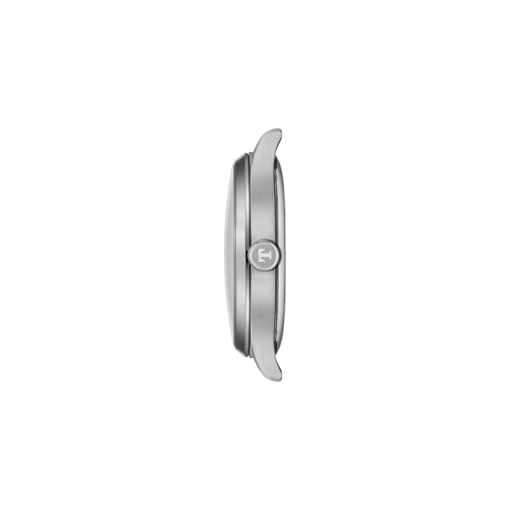 Profile view of the watch case Tissot Heritage 1938 39mm, reference T142.464.16.062.00