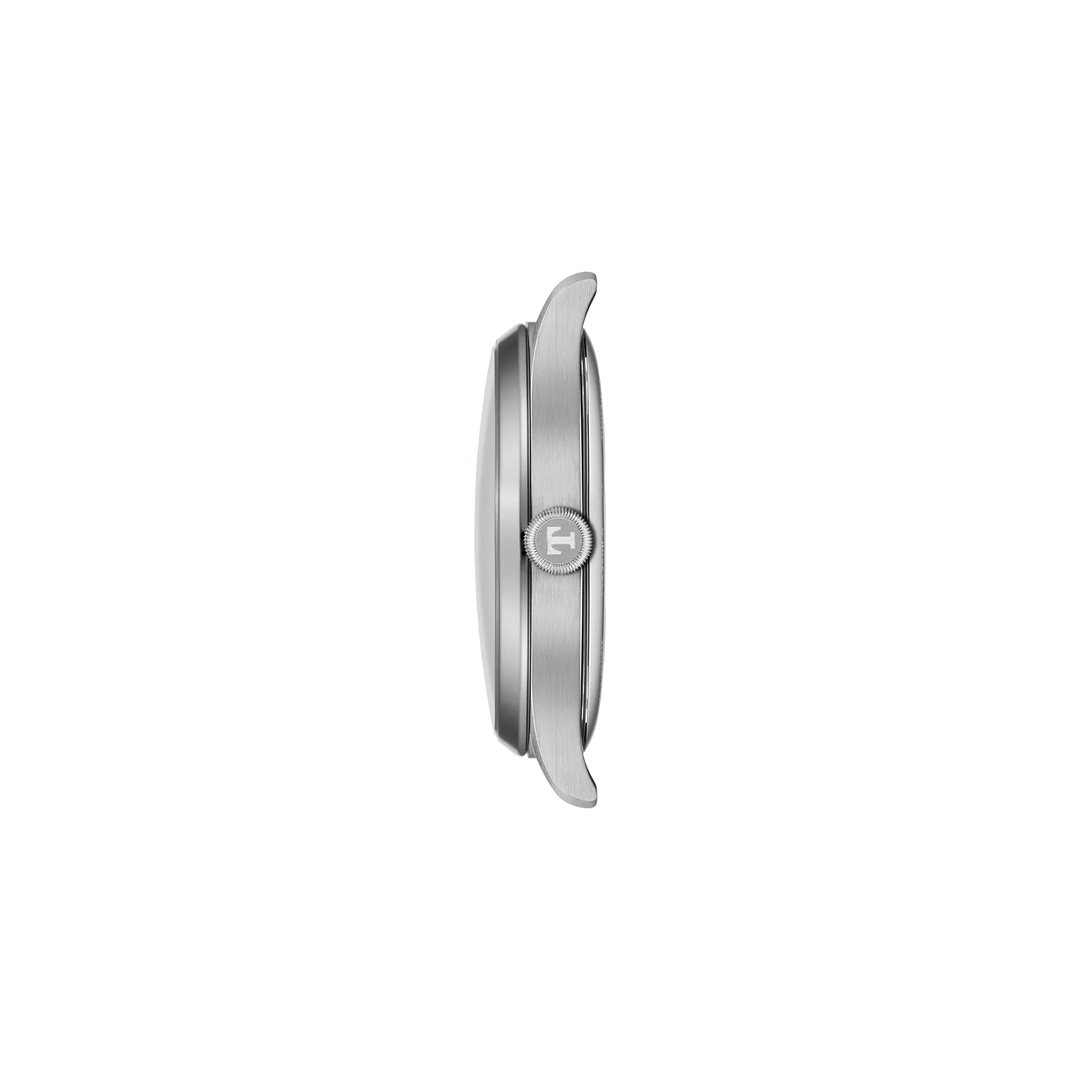 Profile view of the watch case Tissot Heritage 1938 39mm, reference T142.464.16.062.00