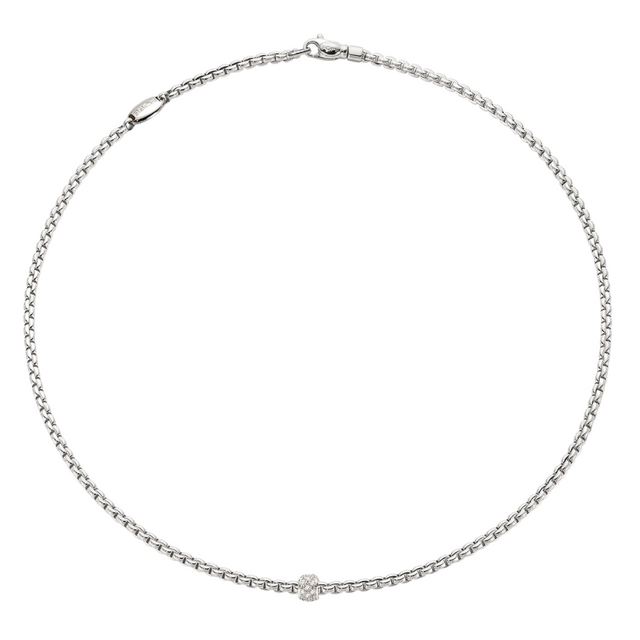 FOPE Eka Diamond Necklace in 18K White Gold