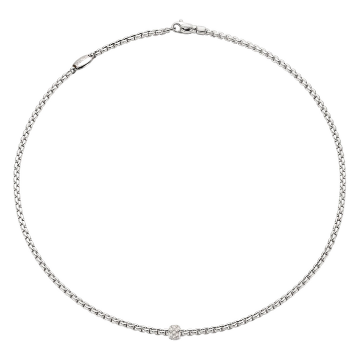 FOPE Eka Diamond Necklace in 18K White Gold — product view