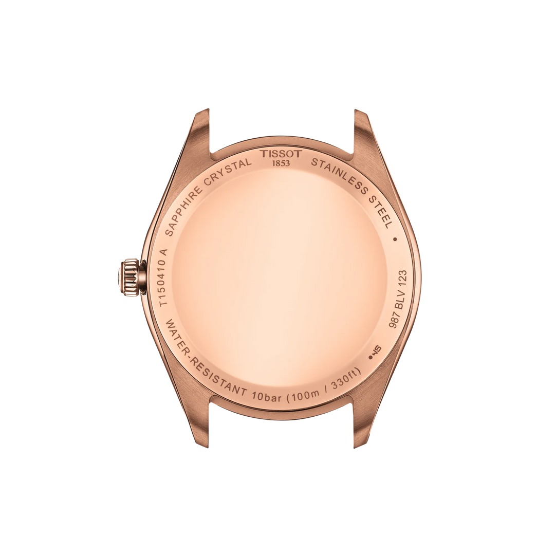 Back view of the watch case Tissot PR 100 40mm, reference T150.410.33.051.00