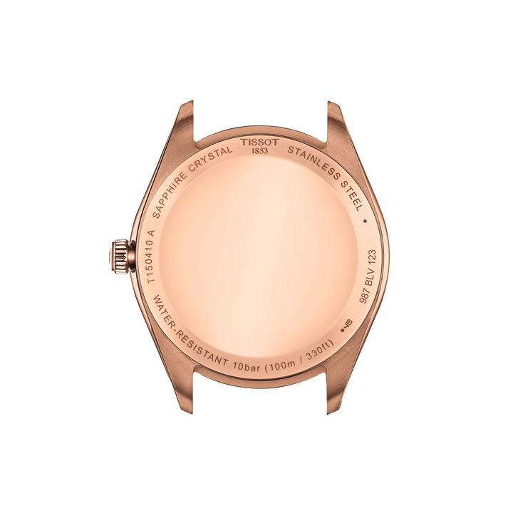 Back view of the watch case Tissot PR 100 40mm, reference T150.410.33.051.00