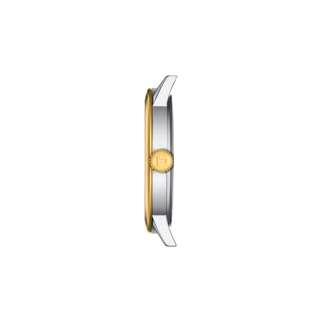 Profile view of the watch case Tissot Classic Dream 42mm, reference T129.410.22.031.00