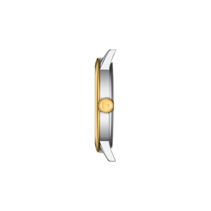 Profile view of the watch case Tissot Classic Dream 42mm, reference T129.410.22.031.00