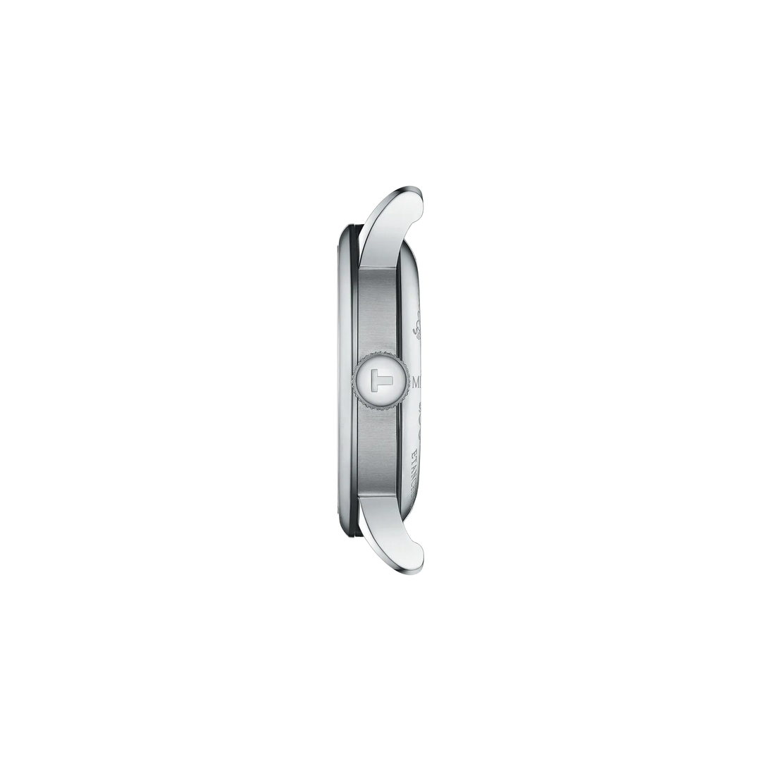 Profile view of the watch case Tissot Le Locle Open Heart 39.3mm, reference T006.407.16.033.01