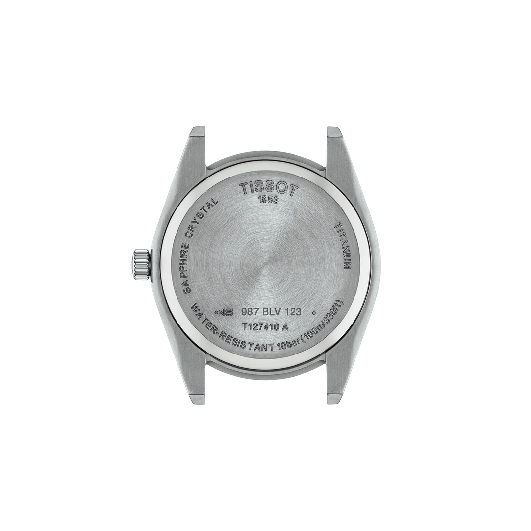 Back view of the watch case Tissot Gentleman 40mm, reference T127.410.44.041.00