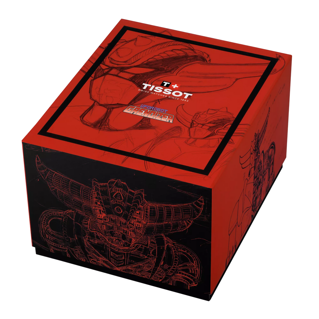 Presentation box of the watch Tissot PRX UFO Robot Grendizer 40mm, reference T137.407.11.041.02