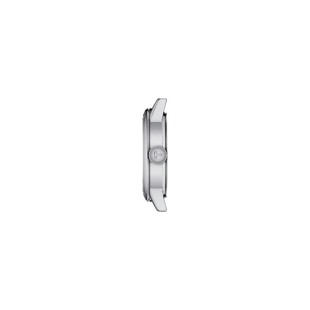 Profile view of the watch case Tissot Classic Dream 28mm, reference T129.210.11.053.00
