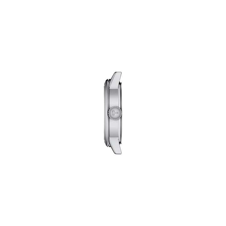 Profile view of the watch case Tissot Classic Dream 28mm, reference T129.210.11.053.00
