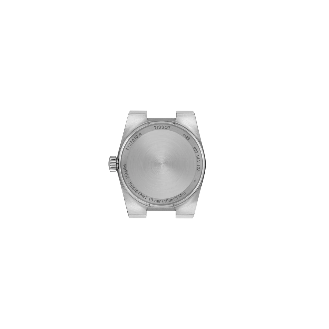Back view of the watch case Tissot PRX 25mm, reference T137.010.21.111.00