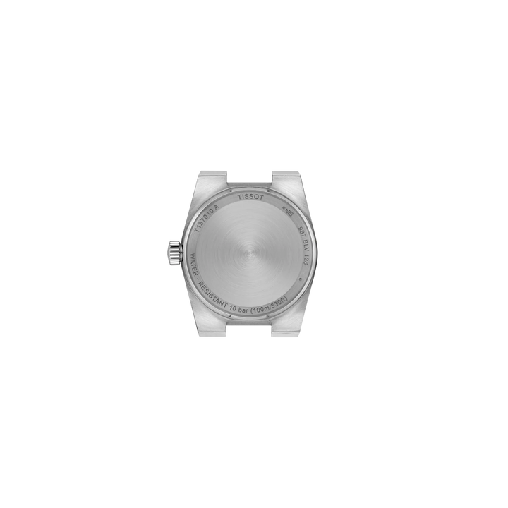 Back view of the watch case Tissot PRX 25mm, reference T137.010.21.111.00