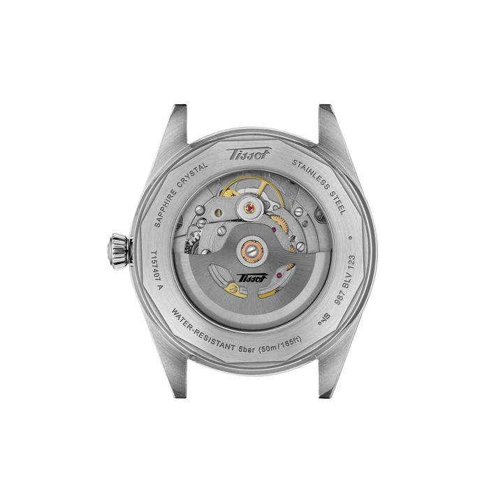 Back view of the watch case Tissot Visodate 39mm, reference T157.407.11.051.00
