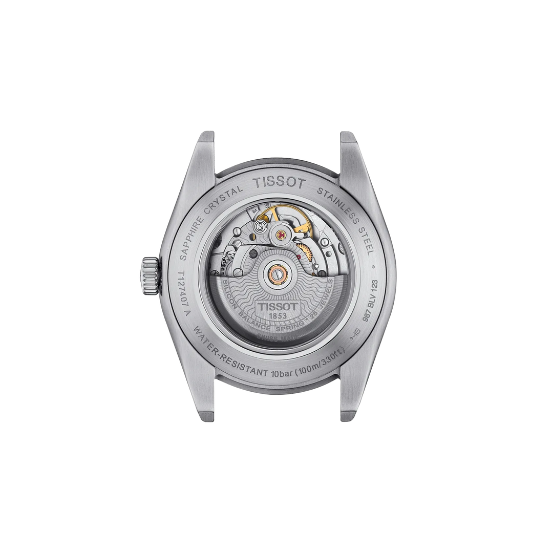 Back view of the watch case Tissot Gentleman 40mm, reference T127.407.11.351.00