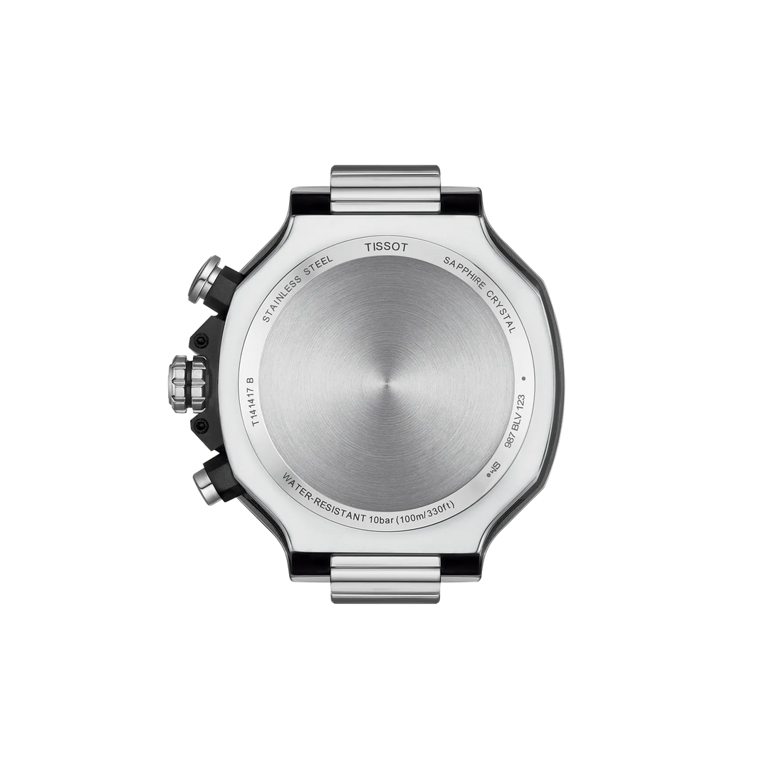 Back view of the watch case Tissot T-Race 45mm, reference T141.417.11.051.01