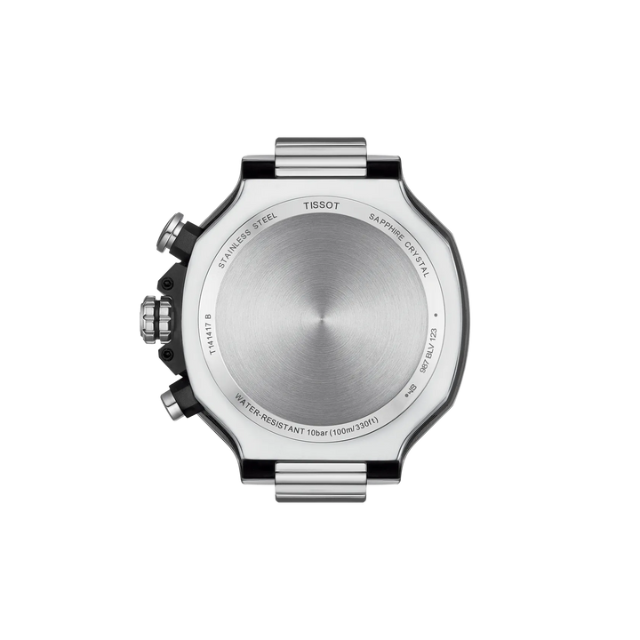 Back view of the watch case Tissot T-Race 45mm, reference T141.417.11.051.01
