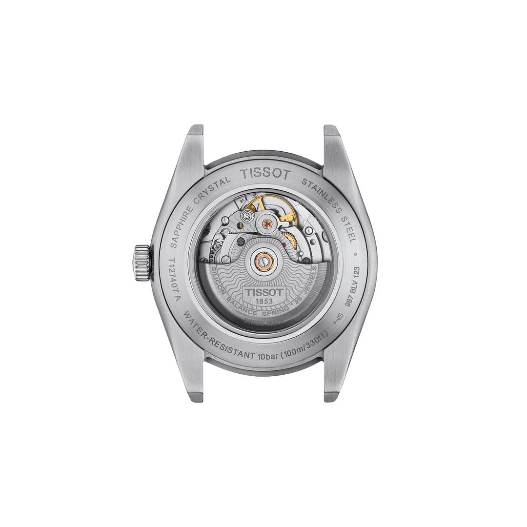 Back view of the watch case Tissot Gentleman 40mm, reference T127.407.16.031.01