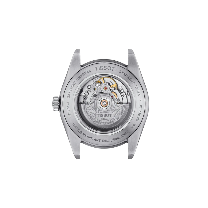Back view of the watch case Tissot Gentleman 40mm, reference T127.407.16.031.01
