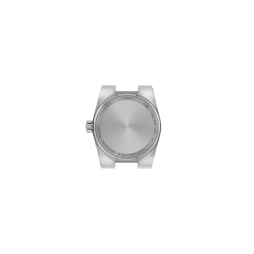 Back view of the watch case Tissot PRX 25mm, reference T137.010.11.351.00