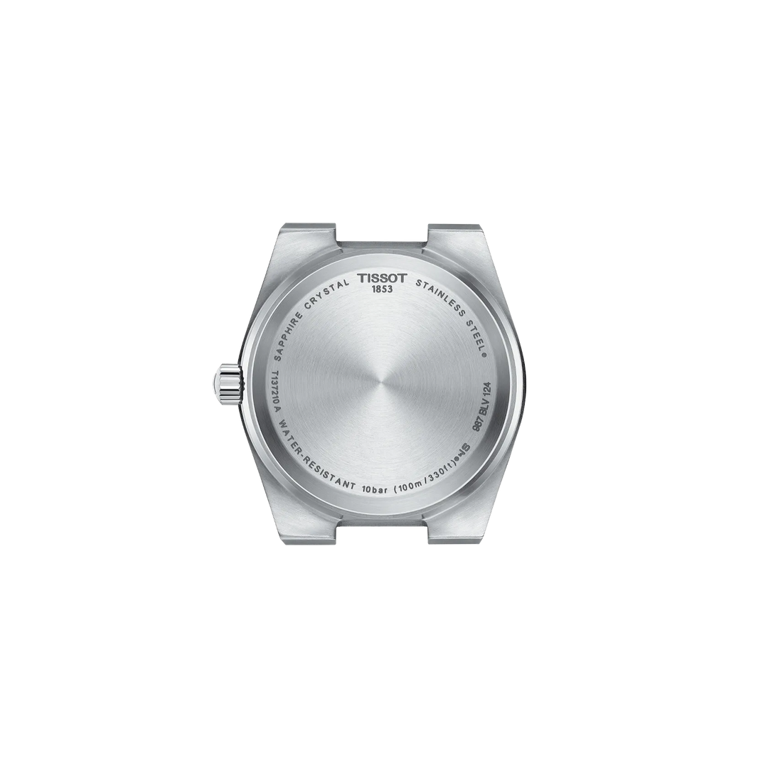 Back view of the watch case Tissot PRX 35mm, reference T137.210.11.081.00