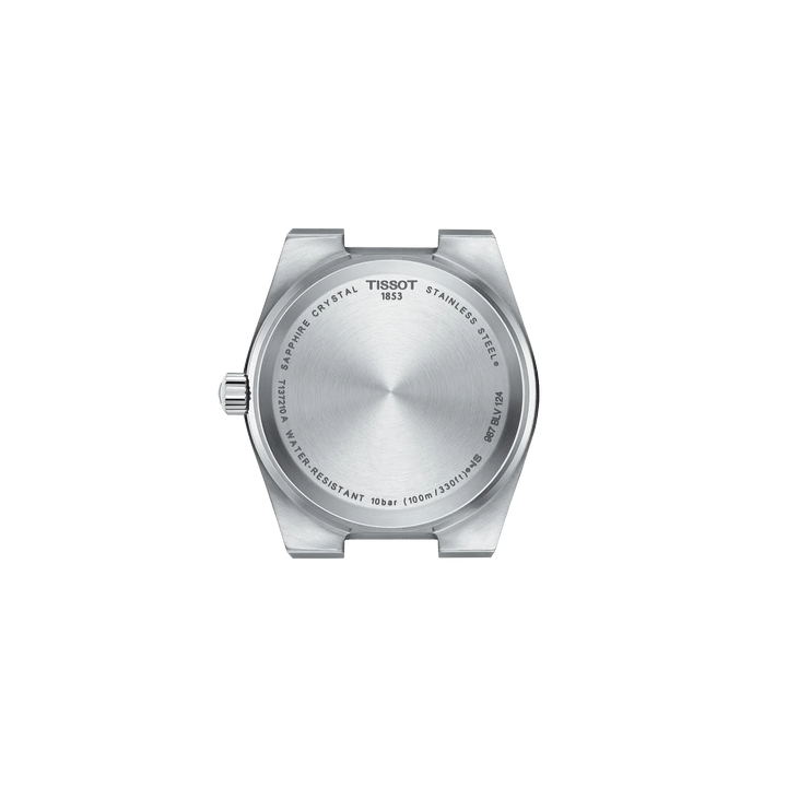 Back view of the watch case Tissot PRX 35mm, reference T137.210.11.081.00
