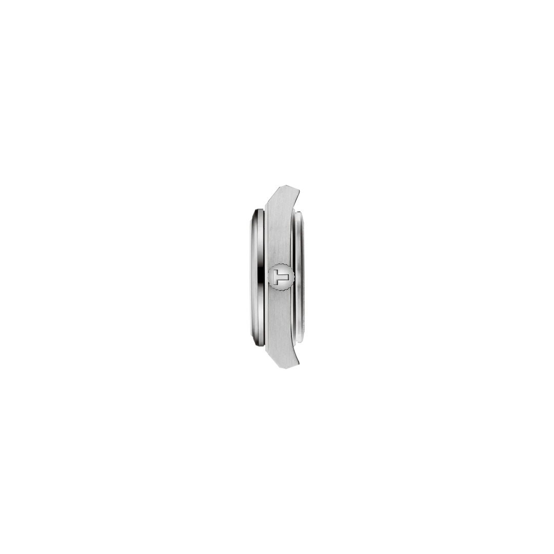 Profile view of the watch case Tissot PRX 25mm, reference T137.010.11.351.00