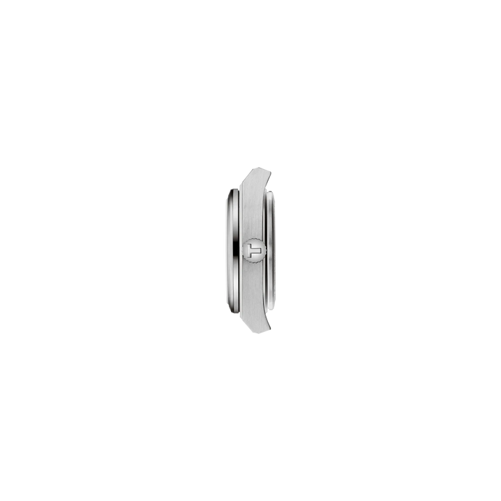 Profile view of the watch case Tissot PRX 25mm, reference T137.010.11.351.00