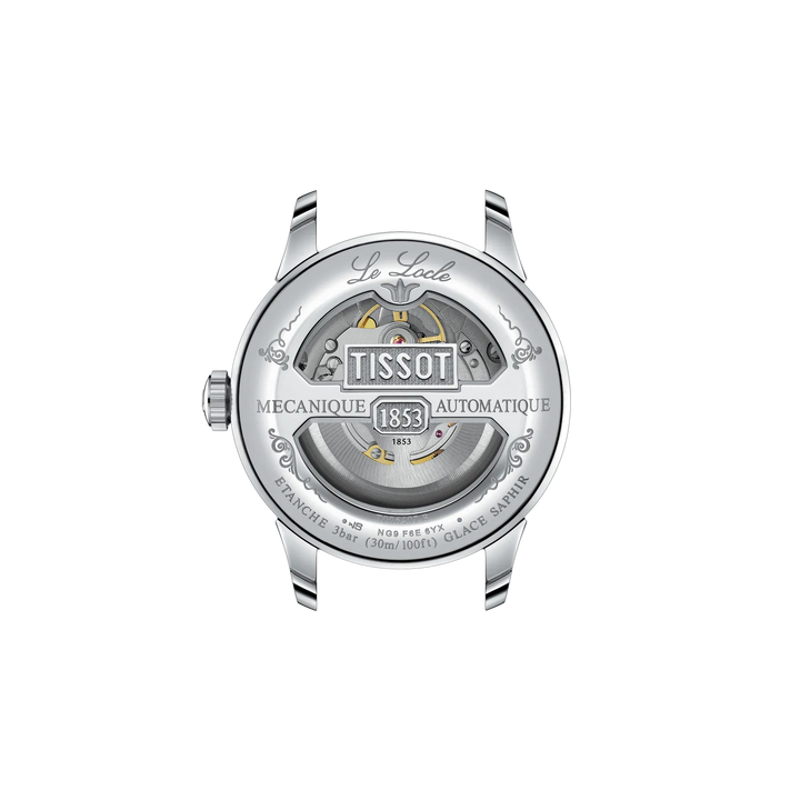 Back view of the watch case Tissot Le Locle 39.3mm, reference T006.407.11.053.00