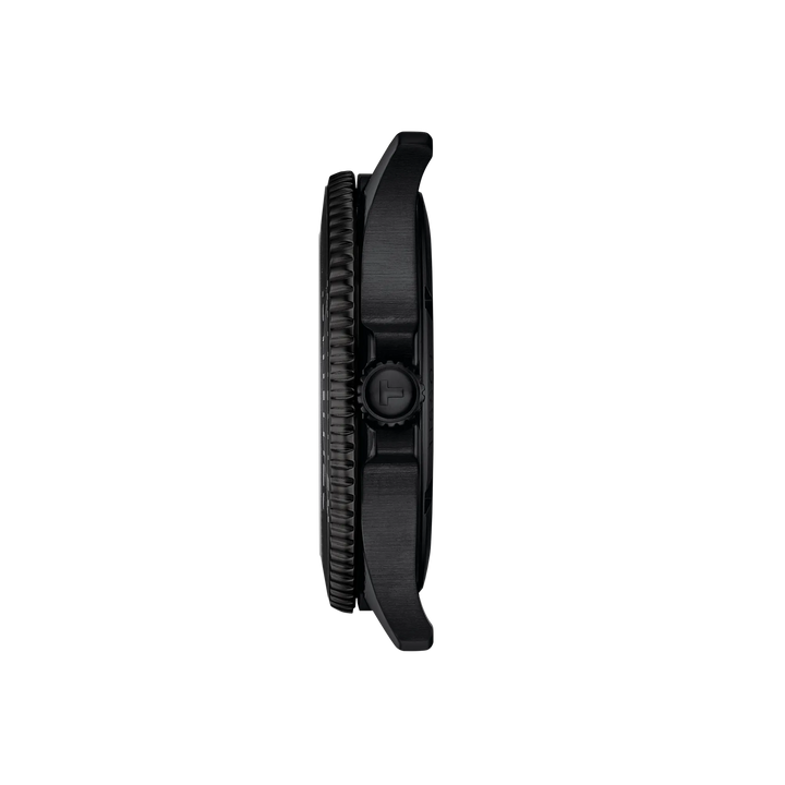 Profile view of the watch case Tissot Seastar 1000 40mm, reference T120.410.33.051.00