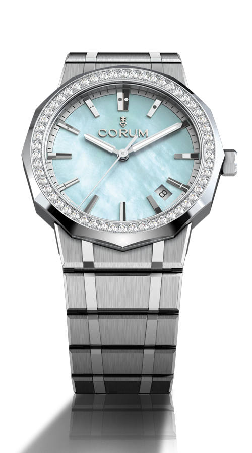 Corum Admiral 36 Automatic Blue Mother-of-Pearl Diamond Watch A36.231.EB0.0G