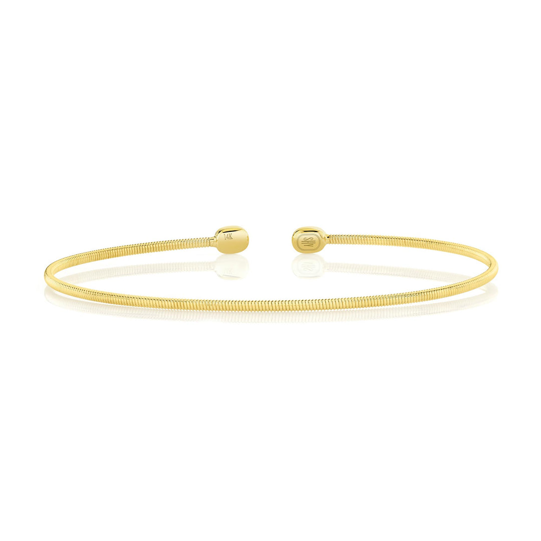 Shy Creation 14K Yellow Gold 1.5MM Bangle B22001133GOZS