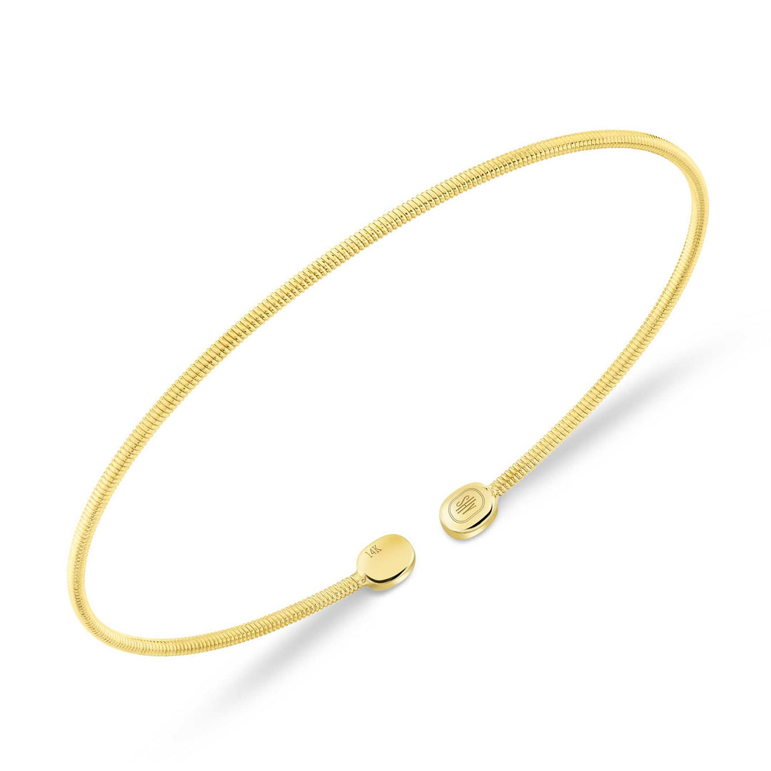 Shy Creation 14K Yellow Gold 1.5MM Bangle B22001133GOZS