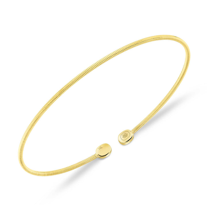 Shy Creation 14K Yellow Gold 1.5MM Bangle B22001133GOZS