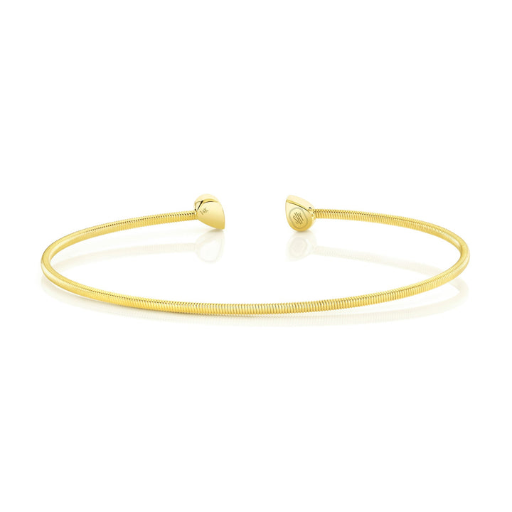 Shy Creation 0.22 ct Diamond Pear Bezel Bangle in 14K Yellow Gold — product view — B22001187ZS