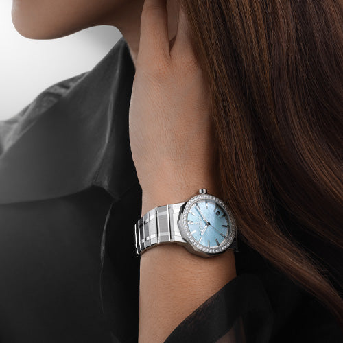Corum Admiral 36 Automatic Blue Mother-of-Pearl Diamond Watch A36.231.EB0.0G
