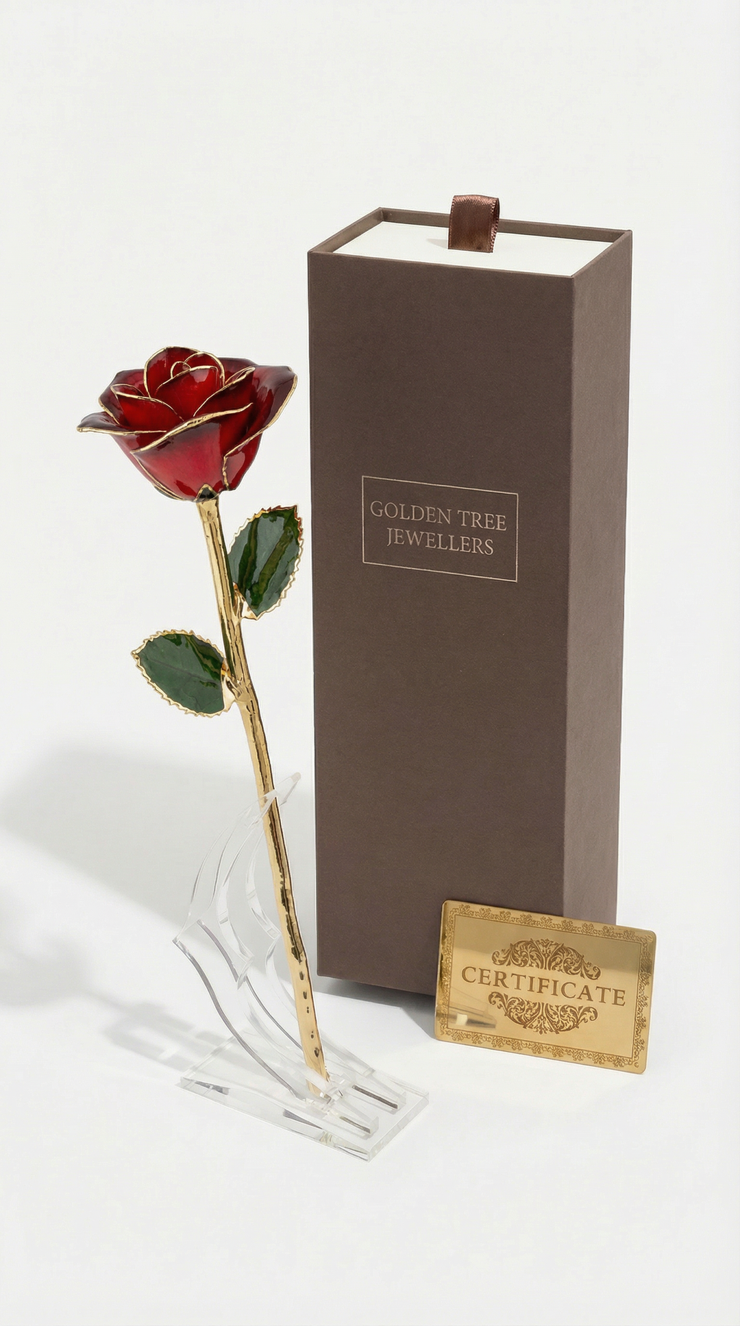 Classic Red 24K Gold Dipped Rose