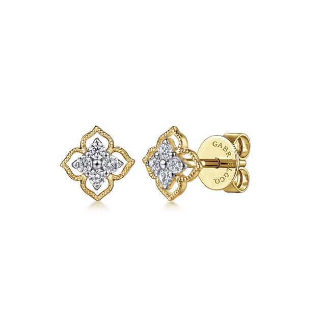 Gabriel & Co. 14K Yellow Gold Diamond Stud Earrings