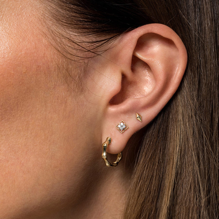 Gabriel & Co. 14K Yellow Gold Diamond Stud Earrings — shown on a model; other jewellery sold separately — EG14414Y45JJ