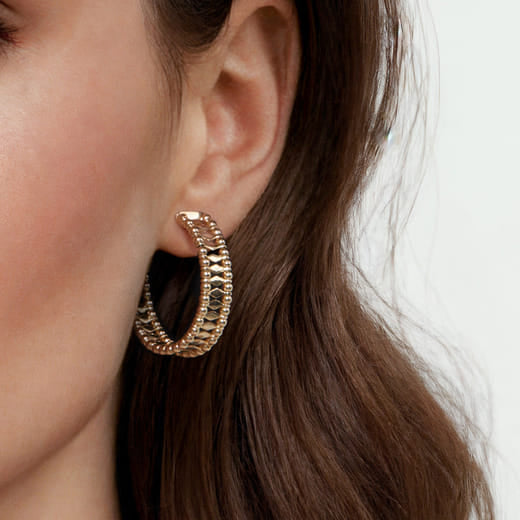 Gabriel & Co. 14K Yellow Gold Bujukan Classic Hoop Earrings in 30mm EG15057Y4JJJ