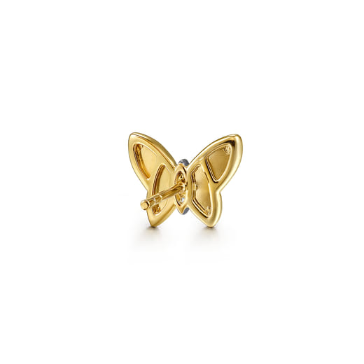 Gabriel & Co. 14K Yellow Gold Diamond Butterfly Stud Earrings EG15168Y45JJ