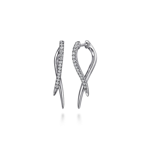 Gabriel & Co. 14K White Gold Diamond Drop Earrings
