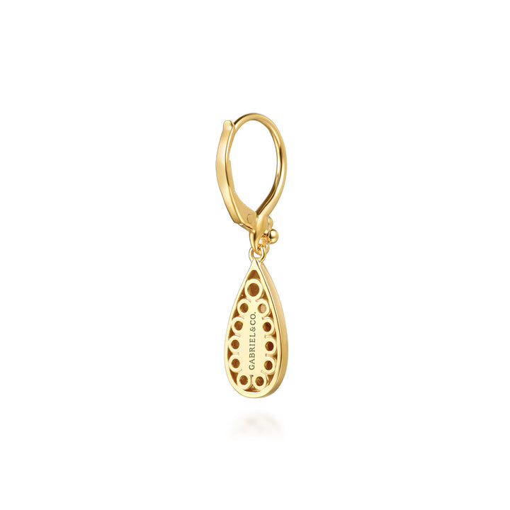 Gabriel & Co. 14K Yellow Gold Bujukan Clover Drop Earrings — alternate view — EG15495Y4JJJ