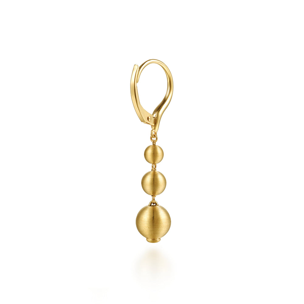 Gabriel & Co. 14K Yellow Gold Graduating Bujukan Beads Leverback Drop Earrings — alternate view — EG15663Y4JJJ
