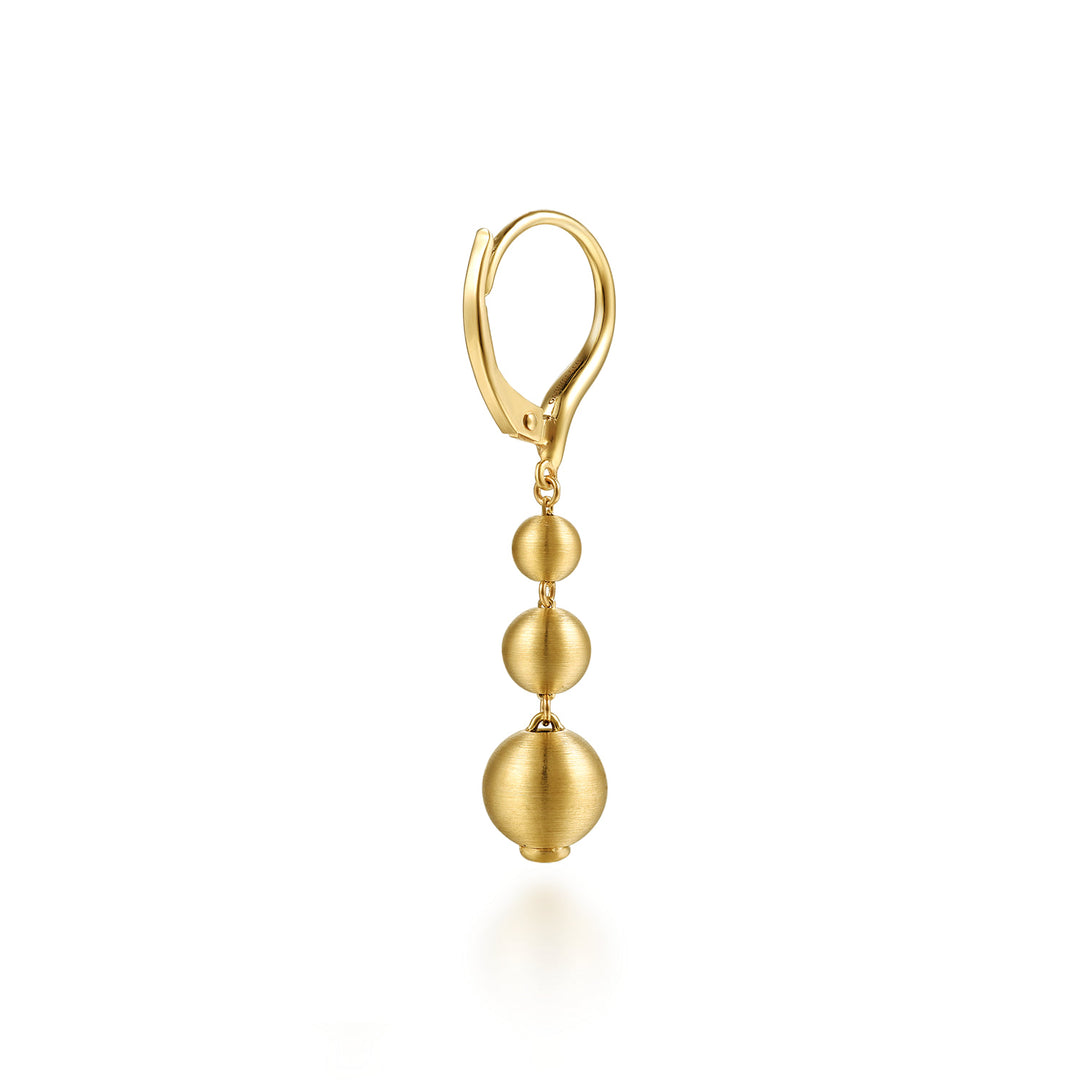 Gabriel & Co. 14K Yellow Gold Graduating Bujukan Beads Leverback Drop Earrings — alternate view — EG15663Y4JJJ