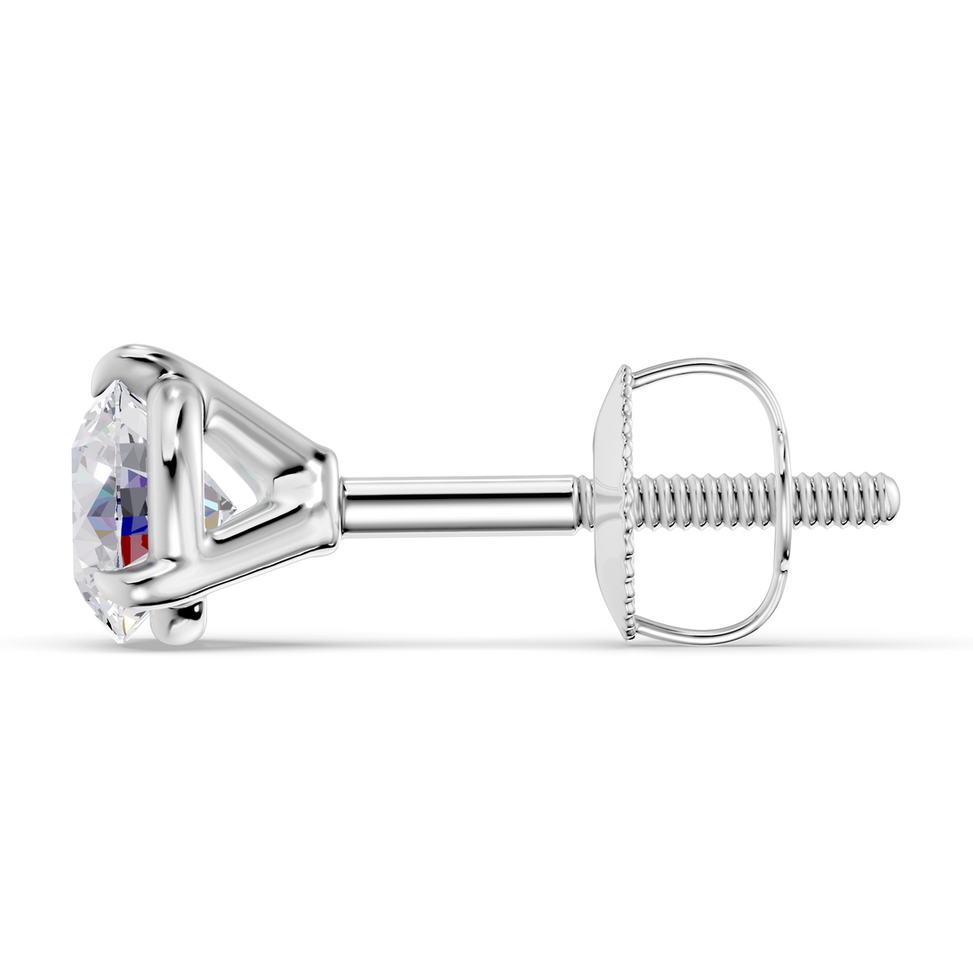 Classic Martini Screwback Lab Grown Diamond Stud Earrings