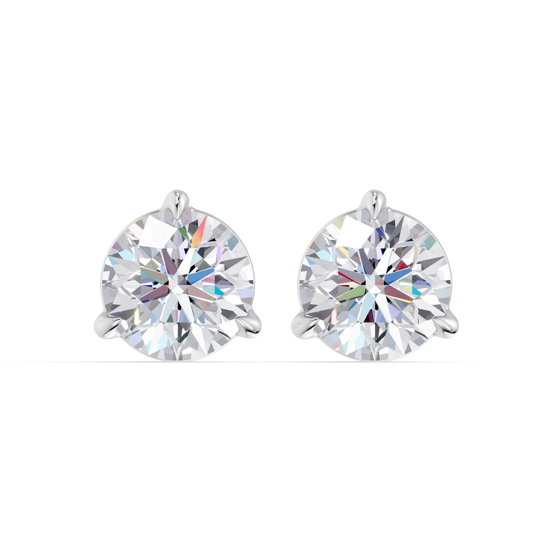 Classic Martini Screwback Lab Grown Diamond Stud Earrings